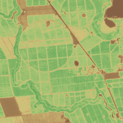 Recorte de 2.4 km do mapa de vigor em Linhares - ES, na faixa de lavoura em formação